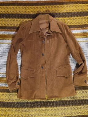 Vintage Men's Brown Corduroy Button-Up Jacket ( No Tags)